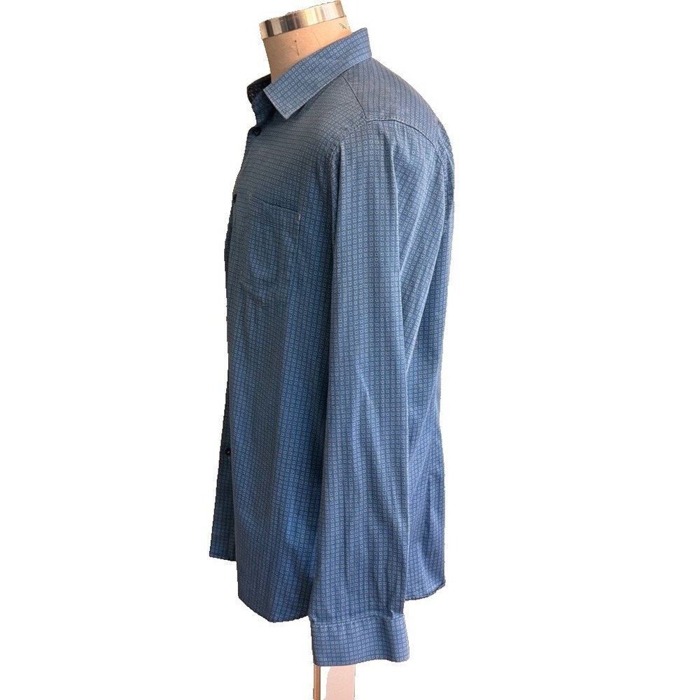 Ted Baker London Button Down Shirt Mens 6/XL Blue Longsleeve Button Down - Picture 9 of 16